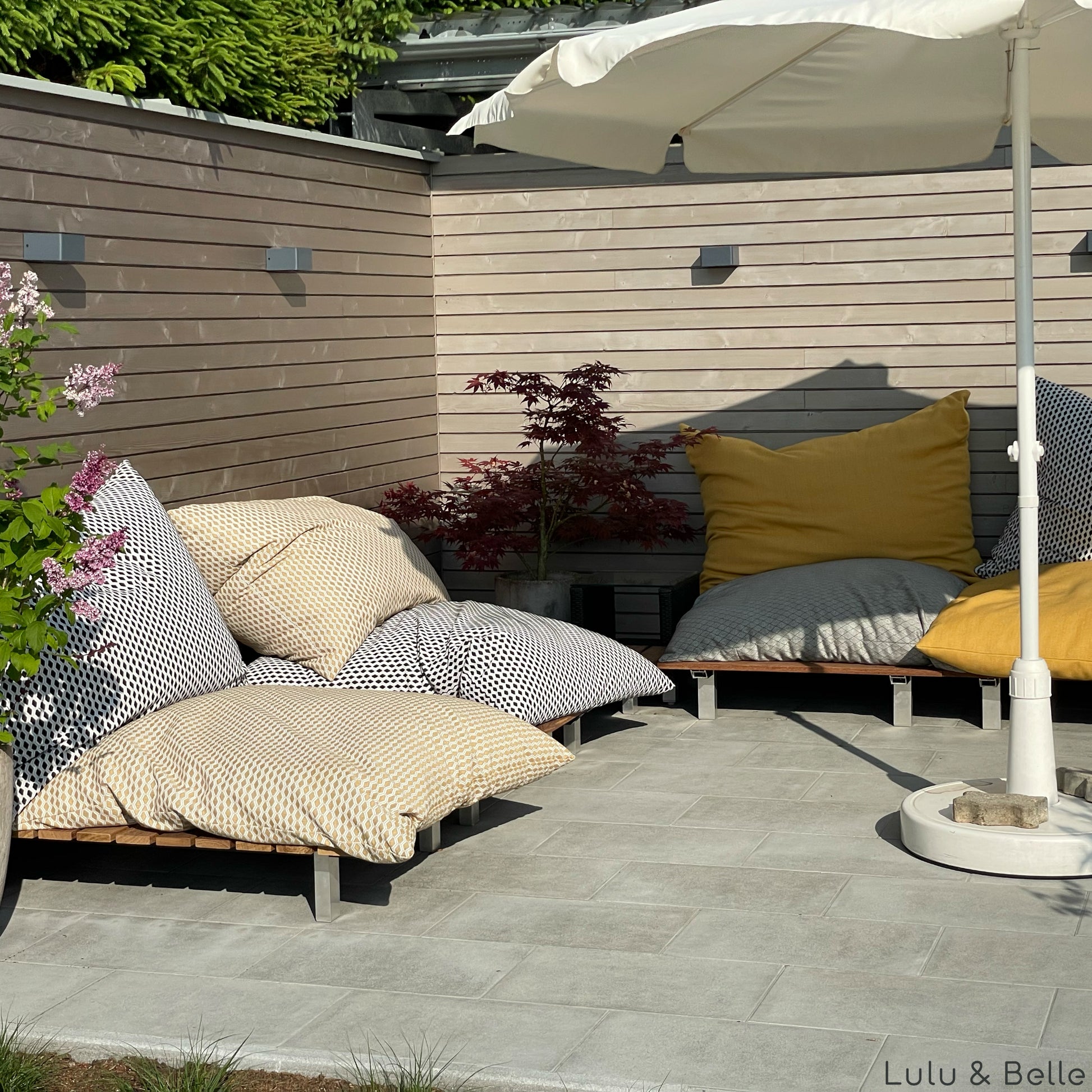 Lulu Belle Outdoor Kissen Polster für Pool Garten Lounge wetterfest und wasserabweisend und maß gefertigt