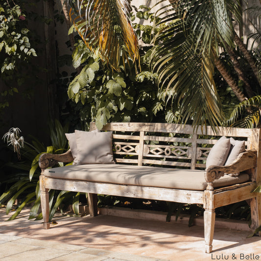 Custom-made outdoor lounger cushions, seat cushions and upholstery